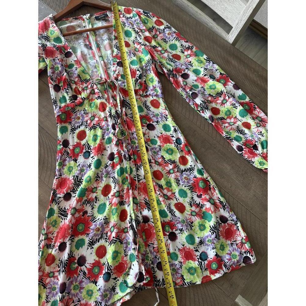 NWT AFRM Caprice Long Sleeve Mini Dress in Summer Daisy Bouquet Women’s size XS - Picture 10 of 13